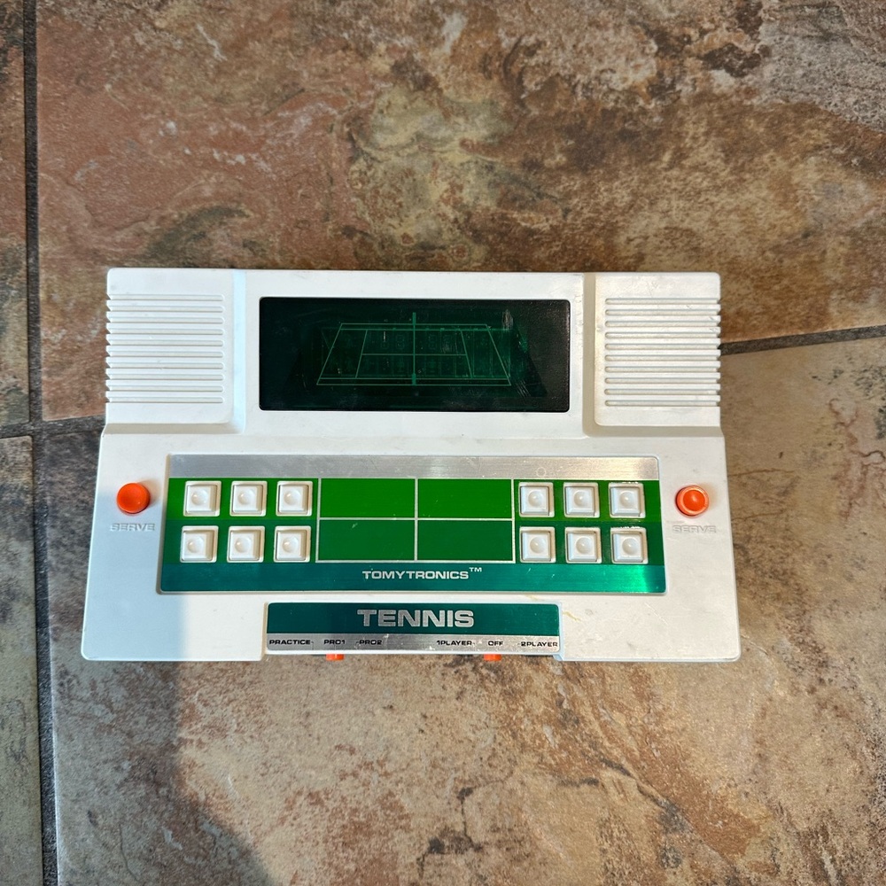 Vintage 1980's TomyTronics Tennis Electronic Handheld Arcade Game